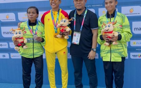 Pembuka Gerbang Medali di Peparnas XVII 2024 Solo, Dua Atlet Atletik Sumbangkan Emas dan Perunggu