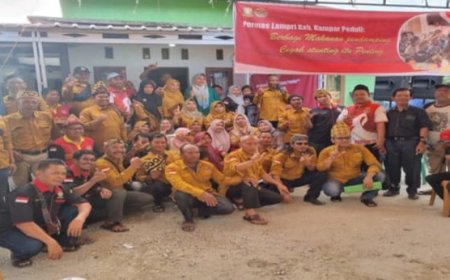 Taja Milad ke 4 DPD Permas Lampri Kabupaten Kampar Bagikan 500 makanan Pendamping dan Kampanye Cegah Stunting