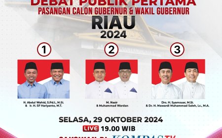 Hari Selasa Malam, KPU Riau akan Gelar Debat Paslon Pertama di Pilgub 