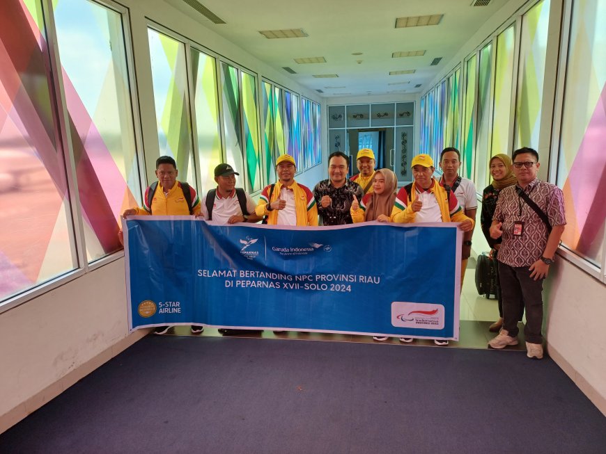 GM Garuda Indonesia Riau Sambut Keberangkatan Atlit Peparnas XVII Solo 2024