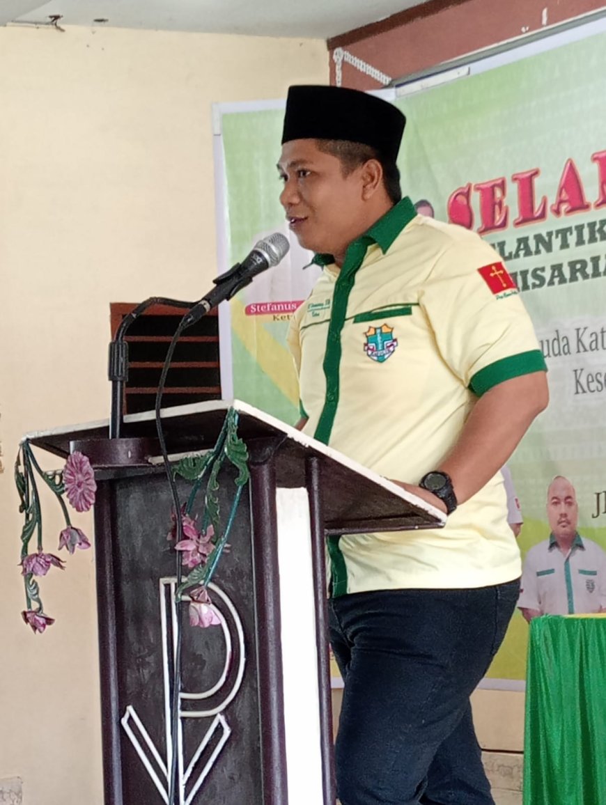Jhohanes Situmorang Dilantik Jadi Ketua Pemuda Katolik Komcab Labura Periode 2024 - 2027.