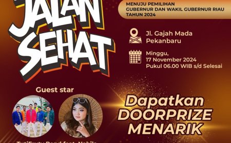 Menyongsong Pilkada 2024, KPU Riau Gelar Kegiatan Jalan Sehat pada Hari Ahad