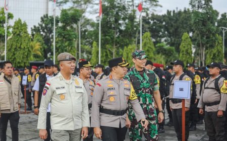 Apel Pergeseran Pasukan Pengamanan TPS Pilkada Pekanbaru 2024, Indra Pomi Ajak Kawal Demokrasi