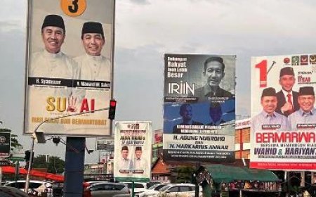 Masa Tenang Pilkada 2024, APK Paslon Masih Terpampang di Pekanbaru
