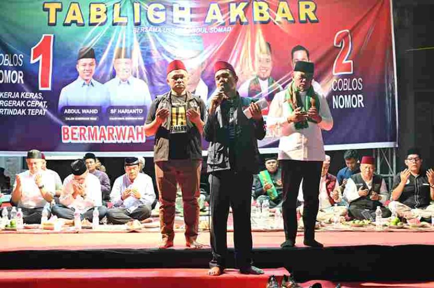 UAS Ajak Masyarakat Pelalawan Pilih Gubernur Abdul Wahid dan Bupati Pelalawan Zukri