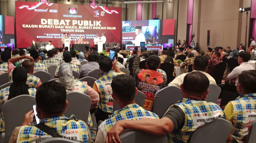 Paslon Asset 01 Unggul Setiap Sesi Pertanyaan dan Debat Publik Pilkada Rohil 2024