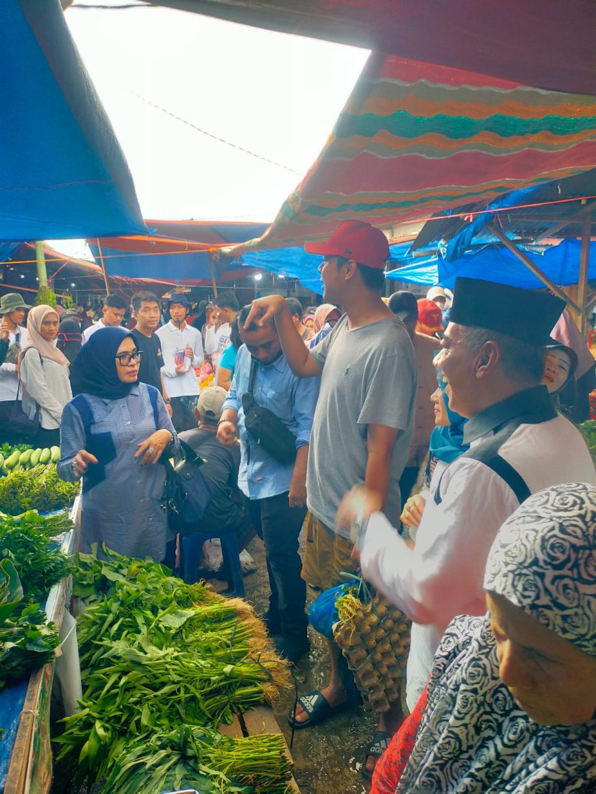 Paslon Eddy Yatim-Almainis Gaungkan Program Gerebek Pasar, Prioritaskan Aspirasi Pedagang Dumai