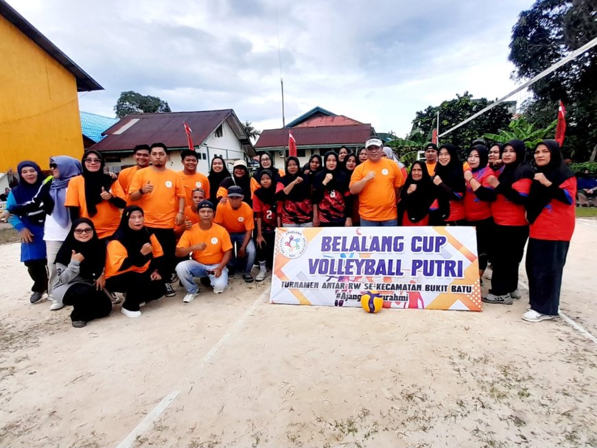 Haji Rafee Resmi Membuka Turnamen Belalang Cup Volley Ball Putri 2024 di Sungai Pakning