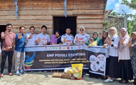 Cegah Stunting, Desa di Langgam Dapat Bantuan Vitamin, Susu dan Makanan Pokok