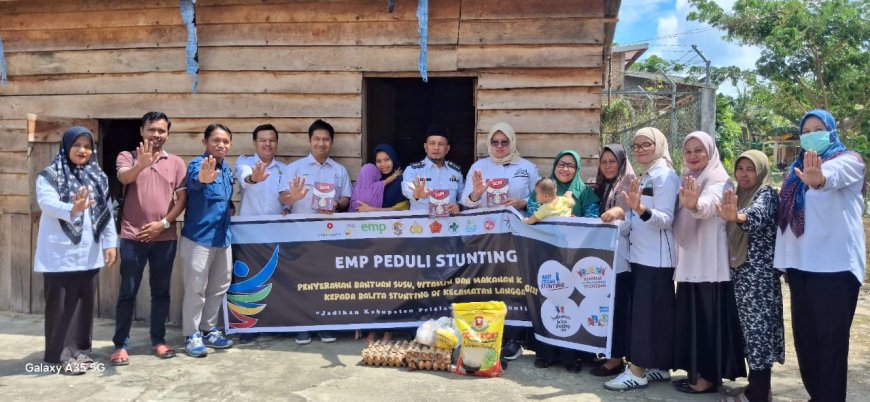 Cegah Stunting, Desa di Langgam Dapat Bantuan Vitamin, Susu dan Makanan Pokok