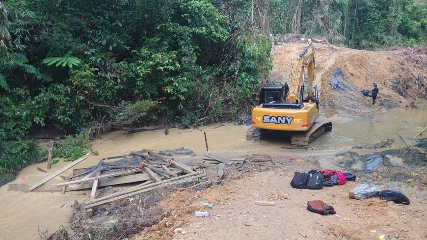 Publik dan Istri Pekerja Tambang Ilegal Desak Polisi Tangkap Pemilik Modal di Hutan Margasatwa Hulu Kuantan