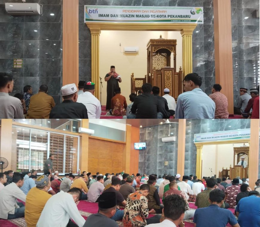 Masjid Nurul Ihsan Pekanbaru Akan Menggelar Pendidikan dan Pelatihan  Imam dan Muazin Masjid Se Kota Pekanbaru