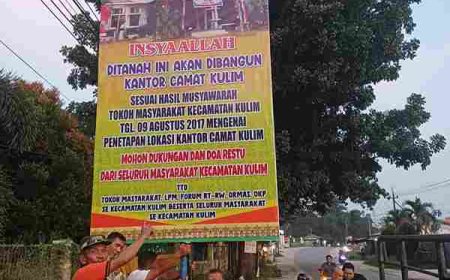 Masyarakat Kulim Sepakat Dukung Pembangunan Kantor Camat Baru Di Depan Jalan Seroja