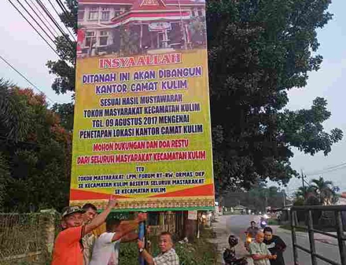 Masyarakat Kulim Sepakat Dukung Pembangunan Kantor Camat Baru Di Depan Jalan Seroja