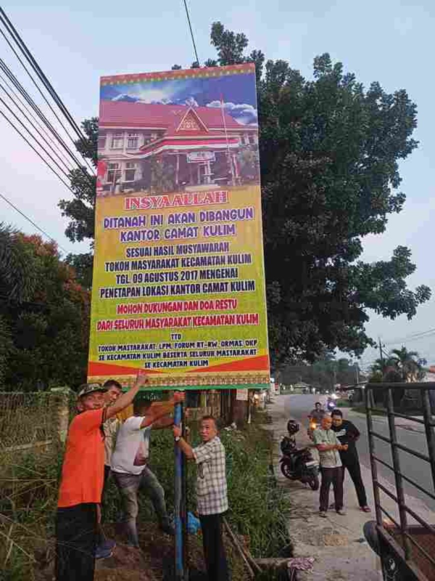 Masyarakat Kulim Sepakat Dukung Pembangunan Kantor Camat Baru Di Depan Jalan Seroja
