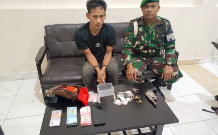 TNI Gagalkan Peredaran Narkotika di Simalungun, Seorang Pengedar Ditangkap