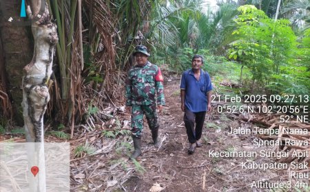 Penanggulangan Karhutla di Wilayah Koramil 02/Sungai Apit Jumat 21 Februari
