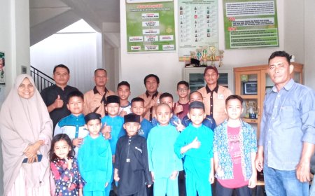 Forum Jurnalis Pekanbaru Berbagi Kebahagiaan di Panti Asuhan Putra An-Nisa Jelang Ramadhan