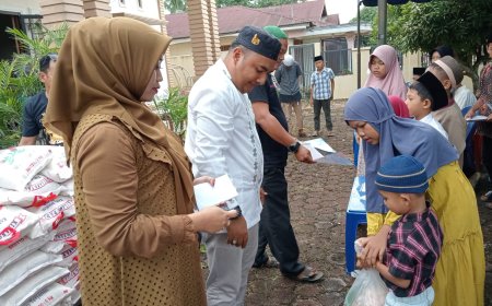 Jelang Ramadhan, Fachri Aldo Siregar Santuni 130 Yatim Piatu dan Dhuafa di Desa Ledong Barat