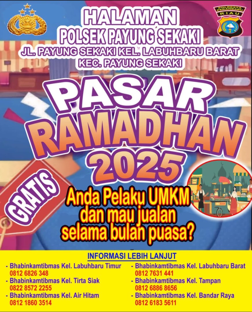 Menjelang Ramadan, Polsek Payung Sekaki Siapkan Lokasi Bazar untuk Warga
