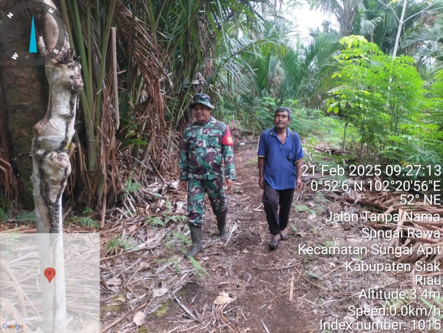 Penanggulangan Karhutla di Wilayah Koramil 02/Sungai Apit Jumat 21 Februari