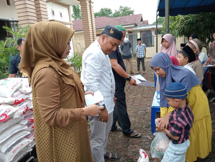 Jelang Ramadhan, Fachri Aldo Siregar Santuni 130 Yatim Piatu dan Dhuafa di Desa Ledong Barat
