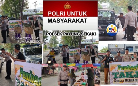 Polsek Payung Sekaki Gelar Patroli Pasar Tumpah Ramadhan, Jaga Keamanan Jelang Berbuka