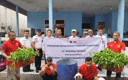 Rutan Rengat dan CV. Petaho Panen Kangkung dan Ikan Patin, Dukung Ketahanan Pangan dan Keterampilan Warga Binaan