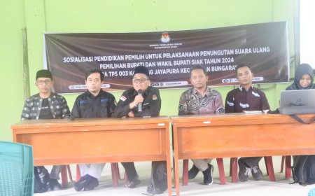 KPU Siak Laksanakan Sosialisasi PSU Pasca Putusan MK