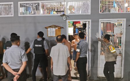 Sambut Idul Fitri 1446 H Rutan Rengat Gelar Razia Gabungan bersama APH