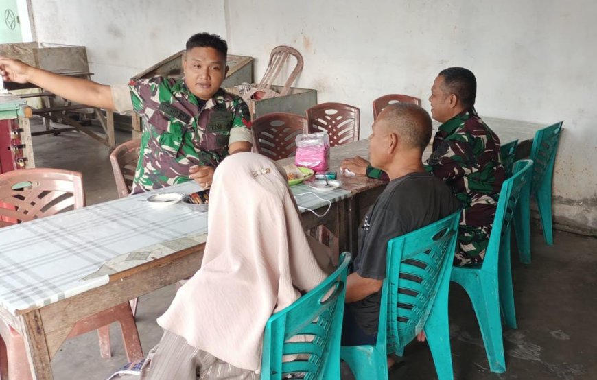 Babinsa Koramil 02/Sungai Apit Gelar Patroli dan Sosialisasi Pilkada Damai Jelang PSU di Siak