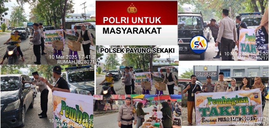 Polsek Payung Sekaki Gelar Patroli Pasar Tumpah Ramadhan, Jaga Keamanan Jelang Berbuka