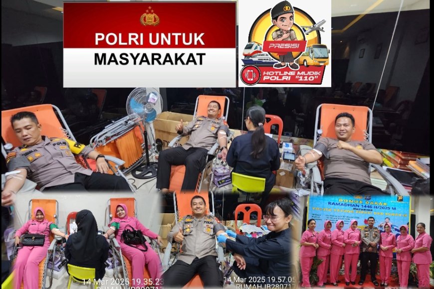 Polsek Payung Sekaki dan Komunitas Rumah JB Gelar Donor Darah Bersama PMI Kota Pekanbaru Selama Ramadan, 1.244 Kantong Darah Terkumpul