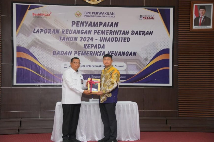 Bupati Labura Serahkan Laporan Keuangan TA 2024 ke BPK RI Perwakilan Sumut