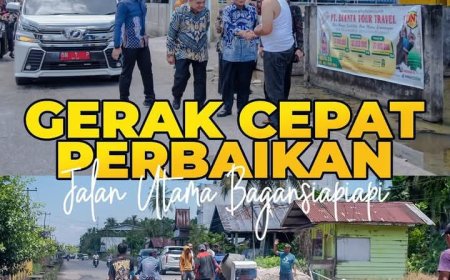 Bupati Rokan Hilir Buktikan Komitmennya Lewat Perbaikan Infrastruktur Jalan di Bagan Siapiapi