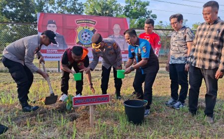 Liga CUP I Bhabinkamtibmas: Menanam Pohon, Menjaga Lingkungan, dan Membangun Semangat Kebersamaan