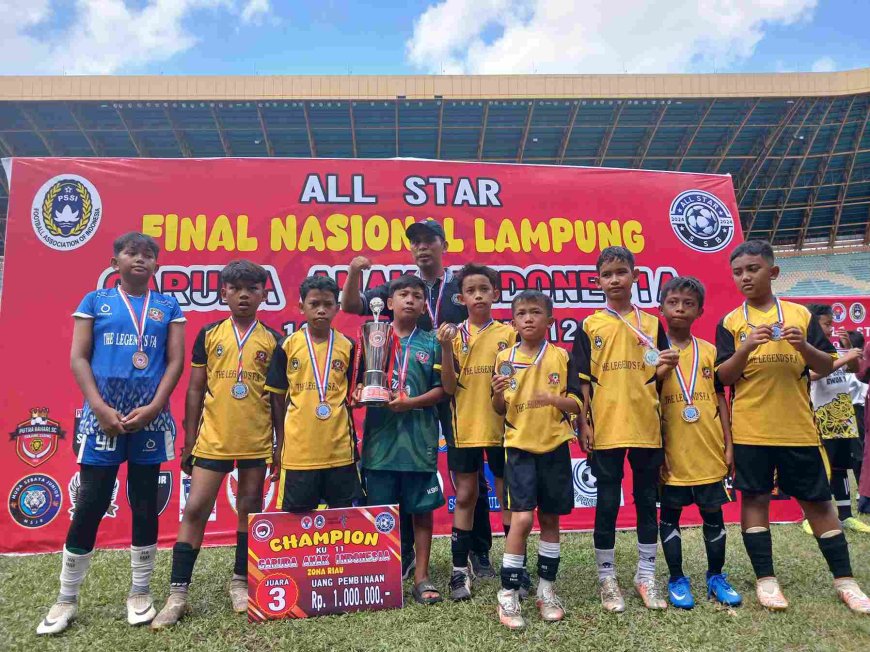 The Legend’s FA U-11 Raih Juara 3 di Champion Garuda Anak Indonesia, Siap Targetkan Prestasi Lebih Tinggi