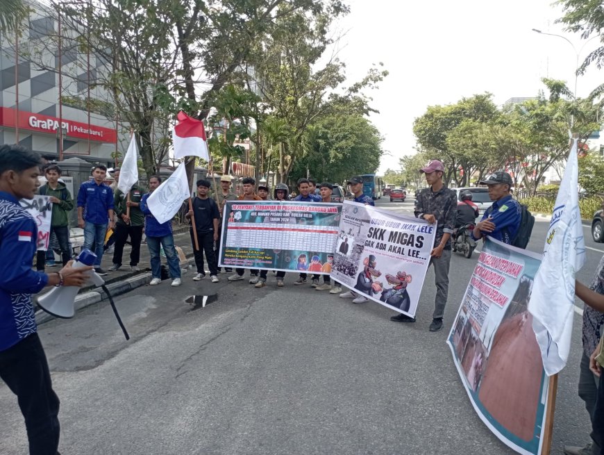 HIPEMAROHI Desak Evaluasi PT PHR, Demo di Kantor SKK Migas Pekanbaru Soroti Dampak Lingkungan dan Nasib Warga Rohil