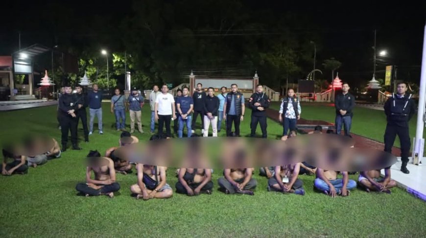 Polres Labuhanbatu Gelar Operasi Cipta Kondisi: 25 Orang Diamankan Terkait Premanisme Dan Geng Motor