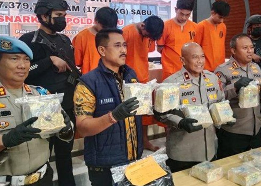 Polda Riau Guncang Sindikat Narkoba Internasional: 18 Kg Sabu Disita, Napi Jadi Otak Operasi