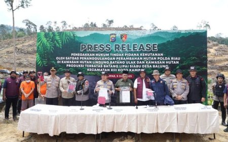 Polda Riau Ungkap Kasus Perambahan Hutan Lindung di Kampar