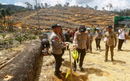 Polda Riau Tindak Tegas Perambah Hutan Siabu, Lakukan Reboisasi Sebagai Komitmen Green Policing