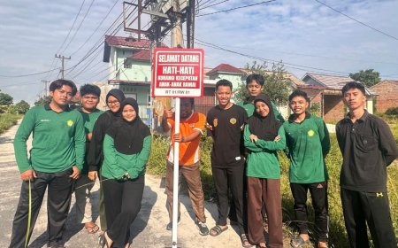 Mahasiswa UNRI Ikut Goro Bareng Warga Sialang Rampai, Wujud Nyata Kepedulian Sosial