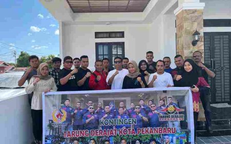 9 Atlet Tarung Derajat Pekanbaru Resmi Dilepas Menuju Kejurprov Riau di Kota Dumai