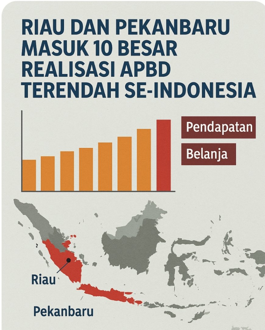 Provinsi Riau dan Kota Pekanbaru Disorot Pusat, Masuk Daftar Realisasi APBD Terendah Nasional
