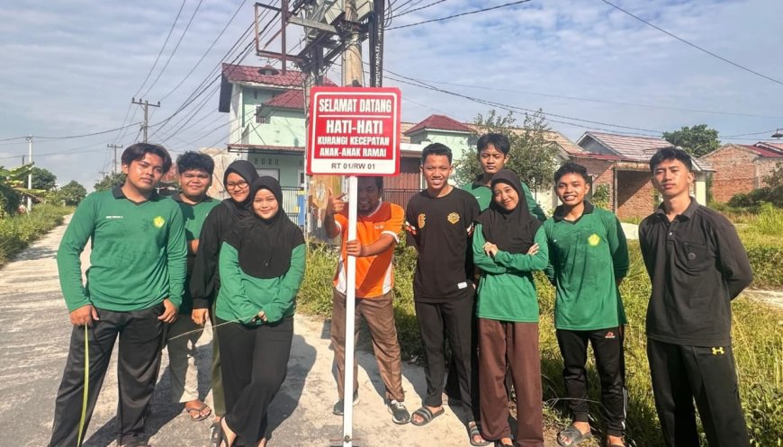 Mahasiswa UNRI Ikut Goro Bareng Warga Sialang Rampai, Wujud Nyata Kepedulian Sosial