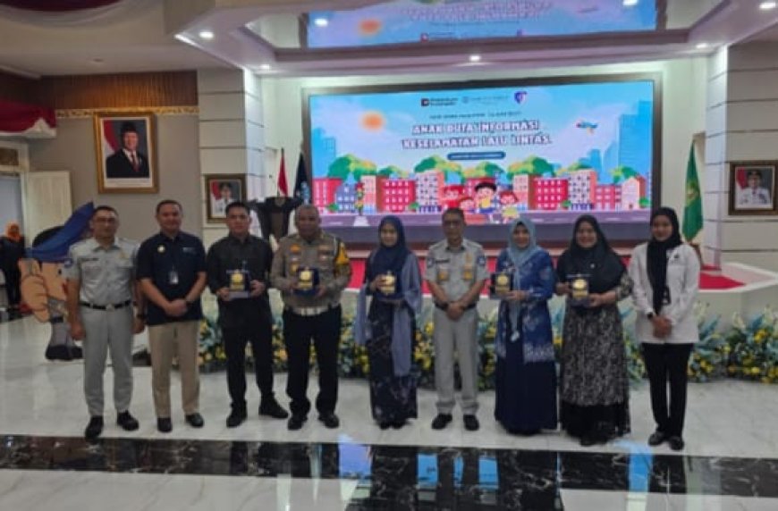 Jasa Raharja Riau Kukuhkan 125 Siswa sebagai Anak Duta Informasi Keselamatan Lalu Lintas