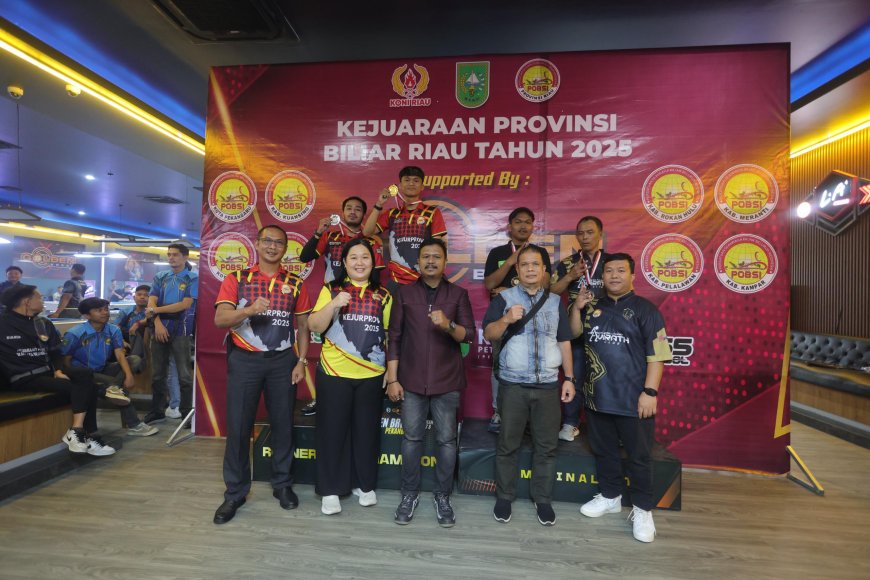 Pekanbaru Sabet Juara Umum Kejurprov Biliar Riau 2025