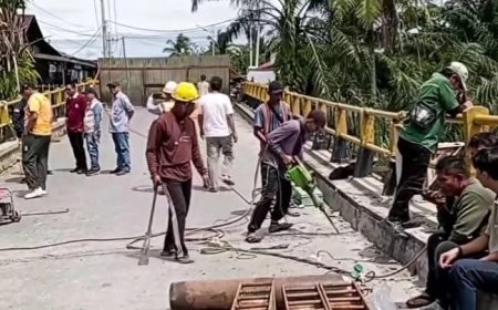Jembatan Sungai Rokan di Ujung Batu Ditutup Total Hingga 9 Oktober