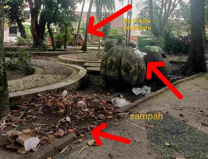 Taman Kayu Putih Pekanbaru Kotor, DLHK Dinilai Asal-Asalan dalam Menjaga Kebersihan